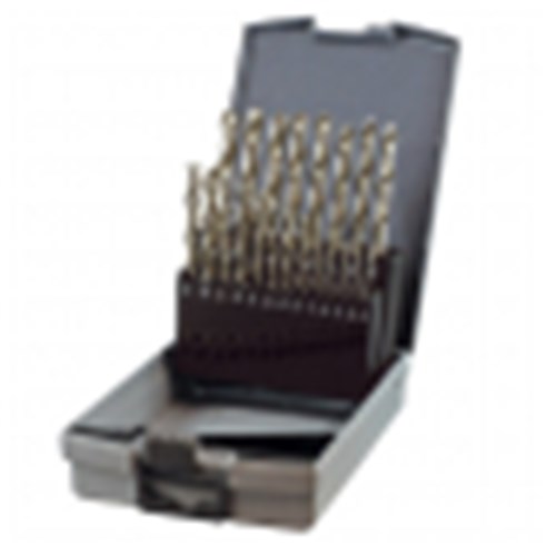 HOLEMAKER JOBBER DRILL SET IN ABS CASE - 188 DEGREE SPLIT POINT - IMPERIAL - 21 PIECE, 1/16 - 3/8